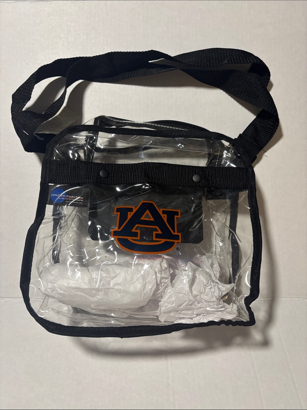 Auburn Tigers Clear Crossbody Bag - Black Trim
